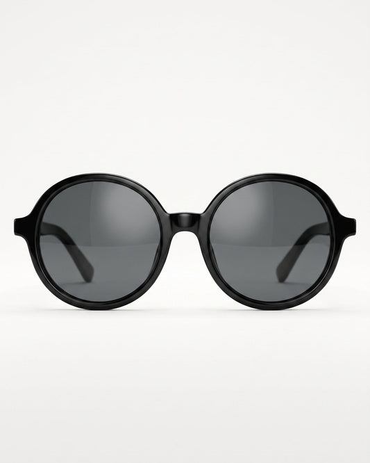 FIND EYEWEAR round black sunglasses with a stylish female frame, designed for men and women in Egypt.