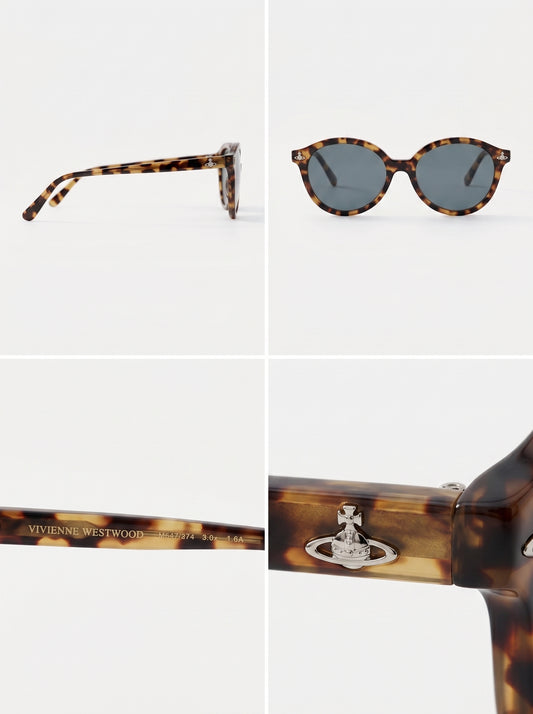 FIND EYEWEAR round tortoiseshell sunglasses with green lenses | نظارة شمس دائرية بإطار تورتويز وعدسات خضراء من FIND EYEWEAR في مصر