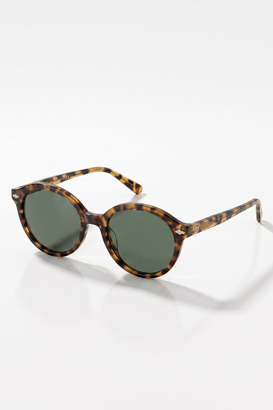 FIND EYEWEAR round tortoiseshell sunglasses with green lenses | نظارة شمس دائرية بإطار تورتويز وعدسات خضراء من FIND EYEWEAR في مصر