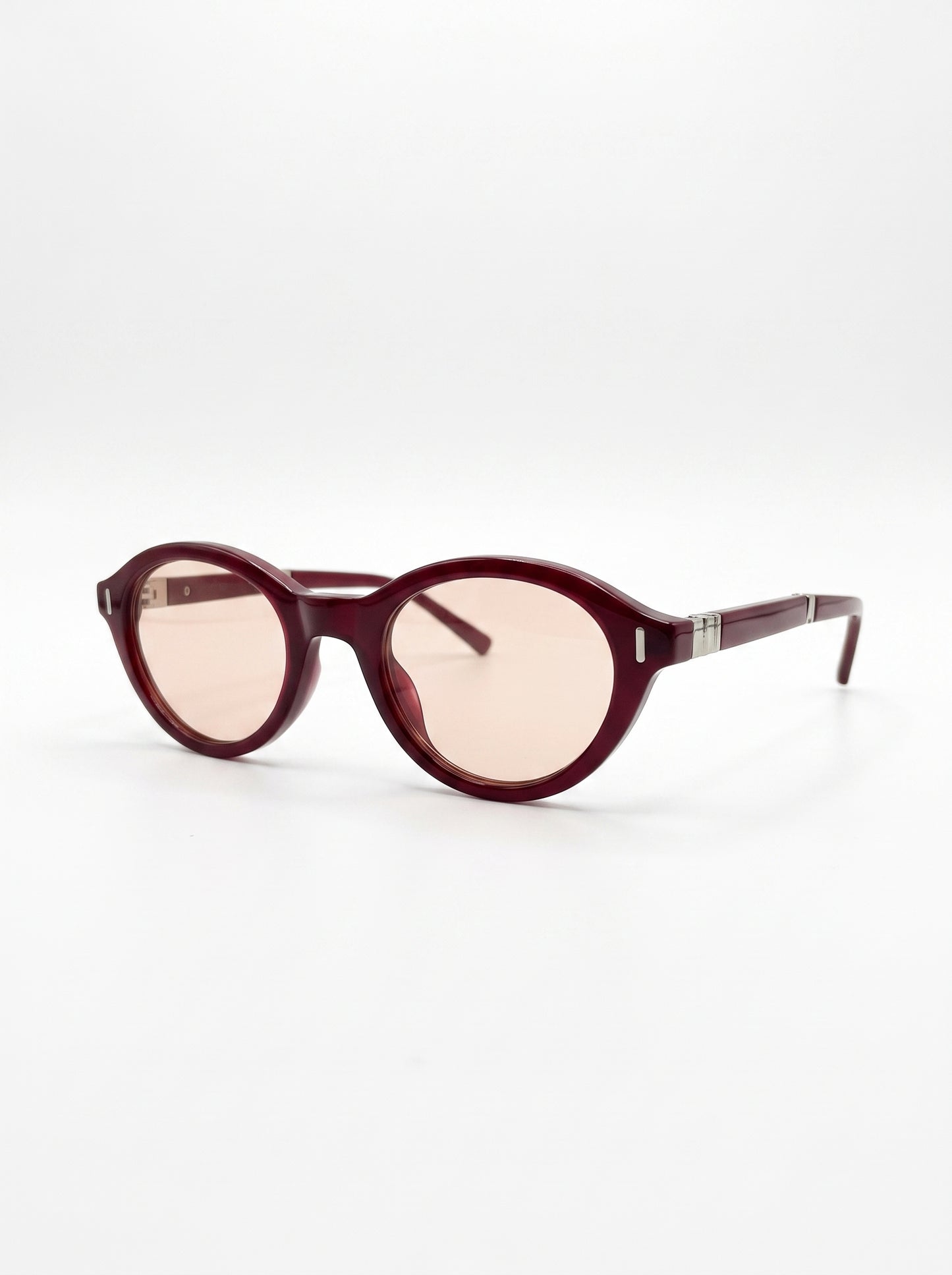 Find eyewear with olva shape Burgandy- FD9017